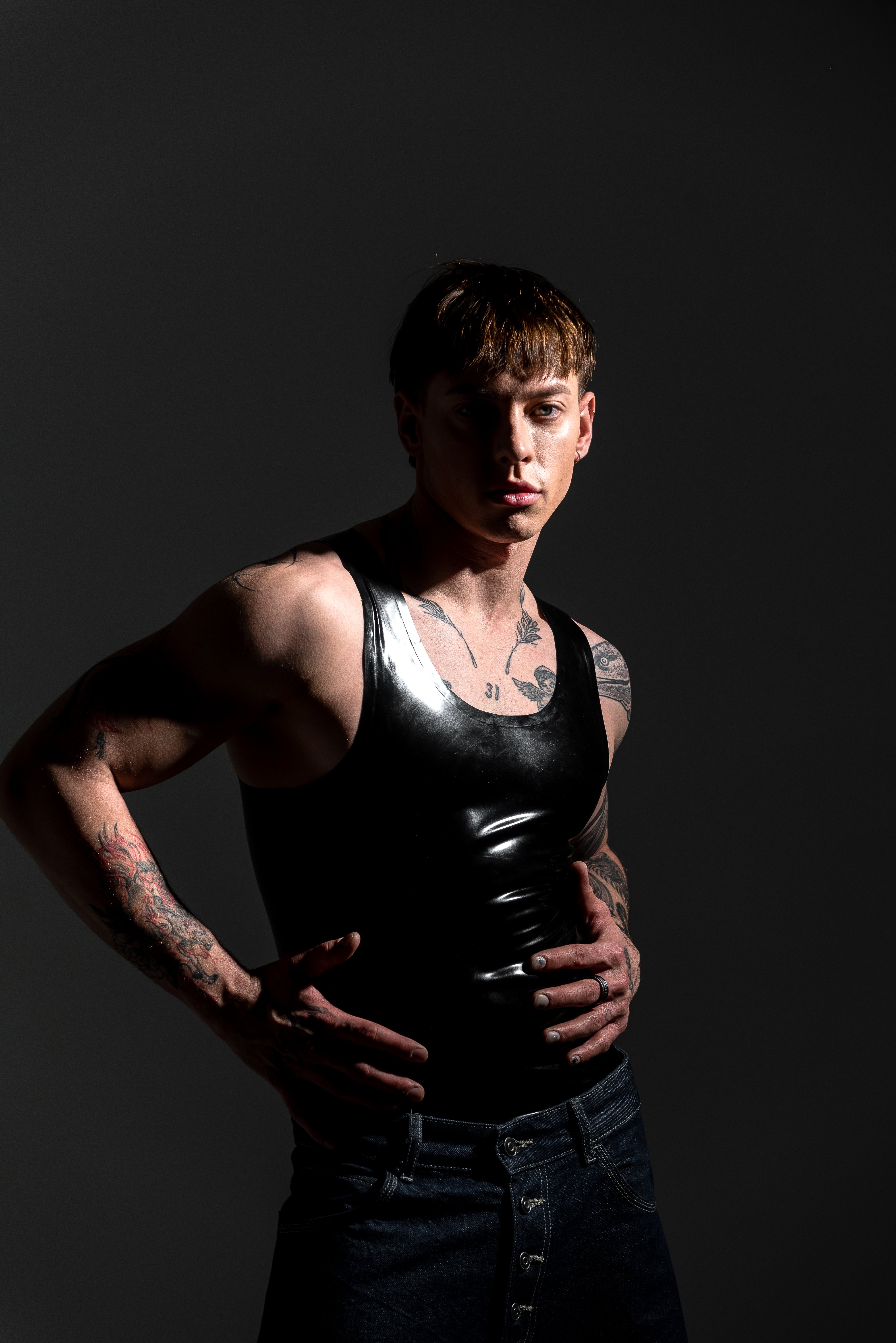 Latex body shirt for men