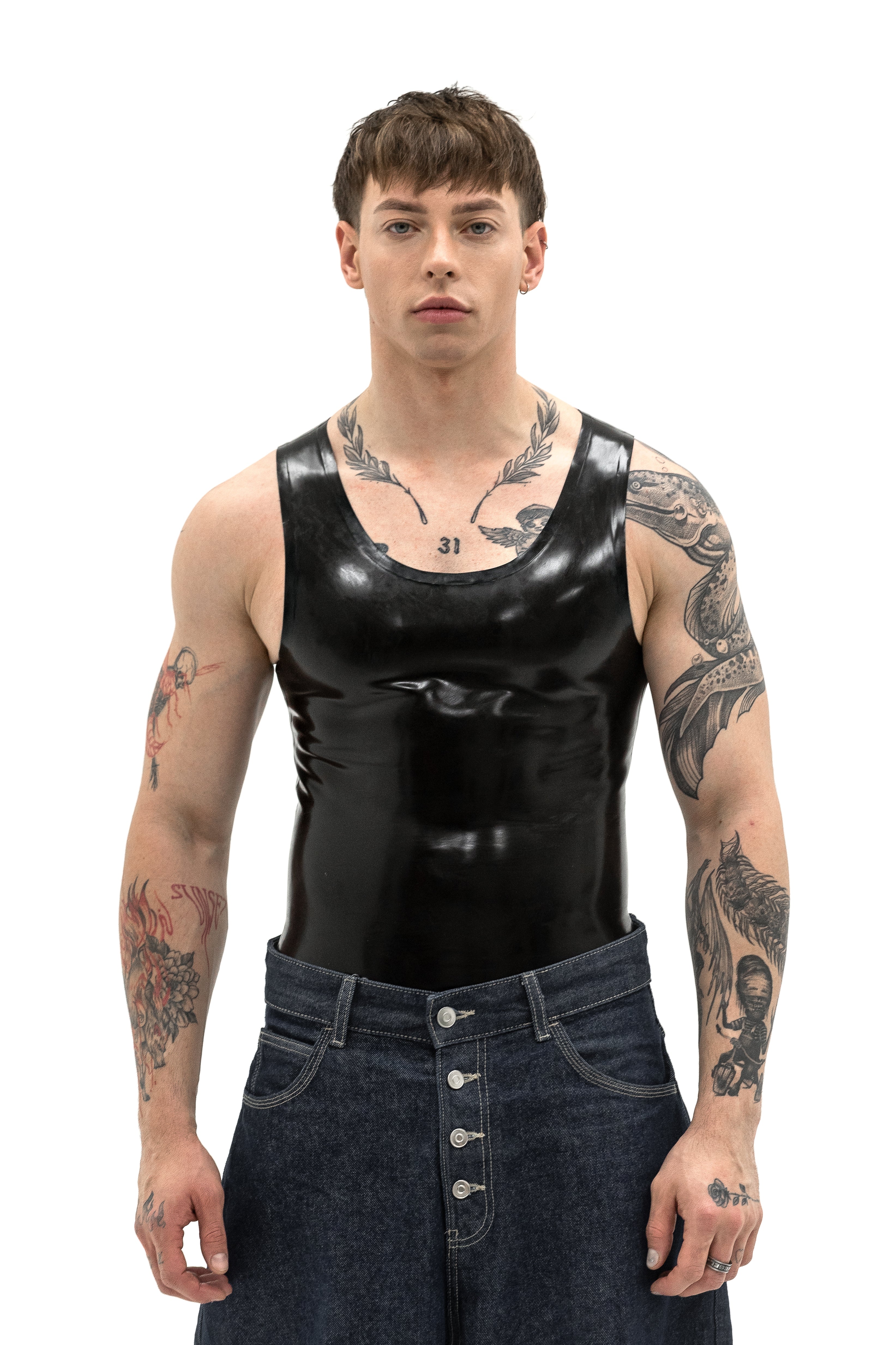 Latex body shirt for men
