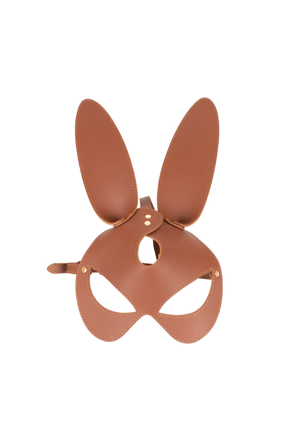Rabbit mask, Leather Bunny Face mask. Brown