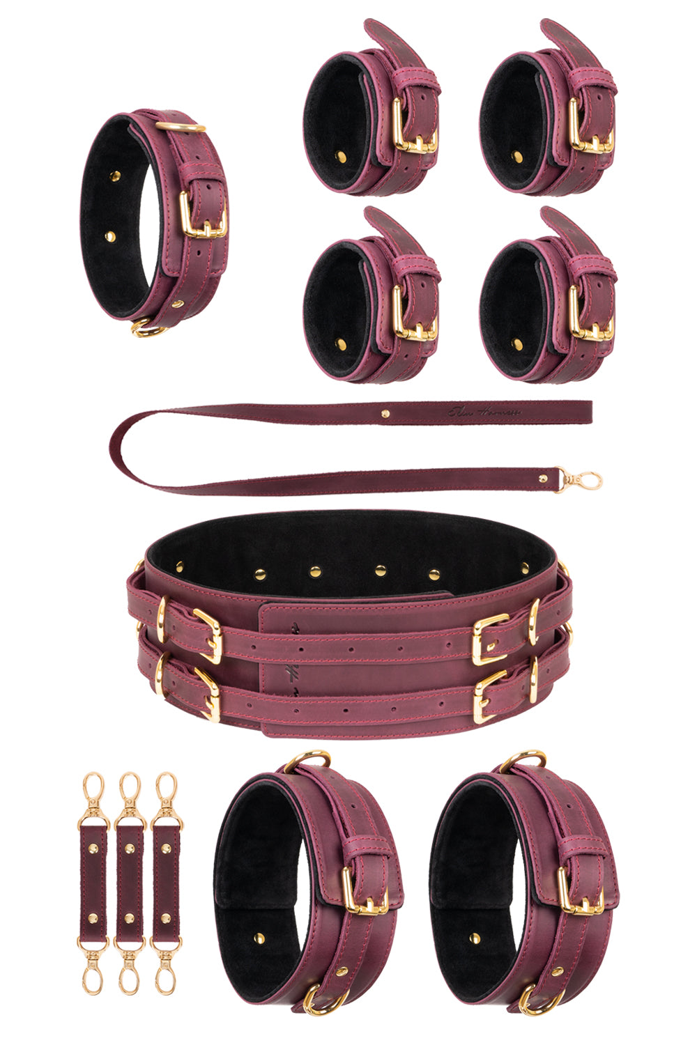 5 in 1 CRAZY HORSE Leather Set. 10 colors