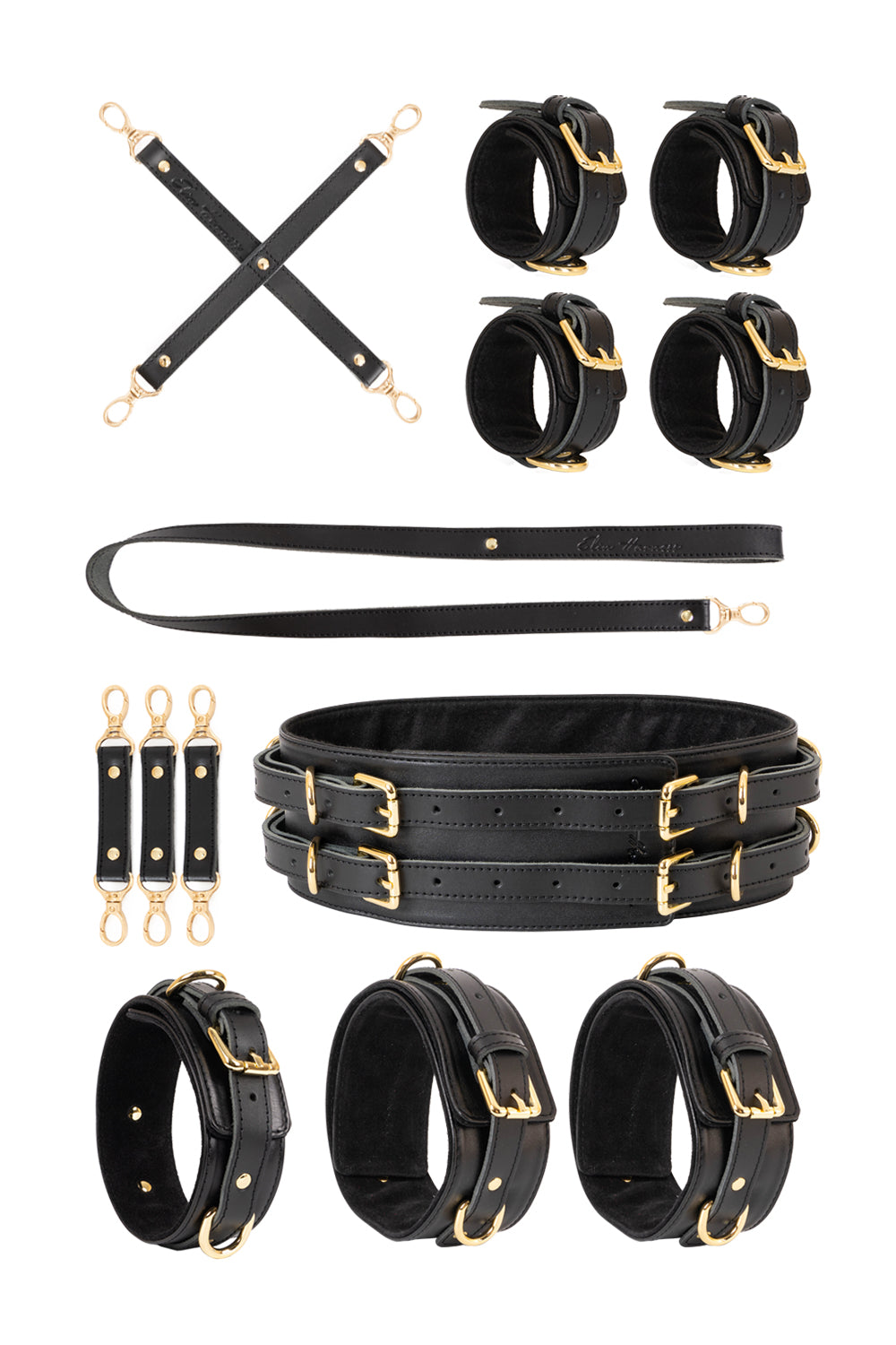 6 in 1 Leather Harness Bondage Set. 10 colors