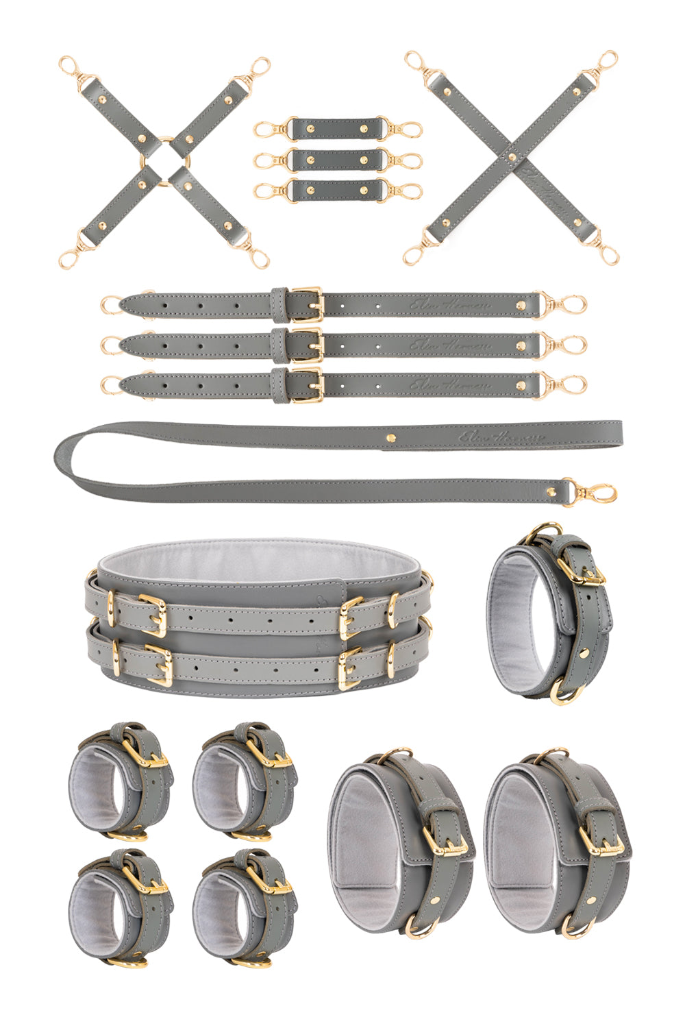7 in 1 Leather Harness Bondage Set. 10 colors