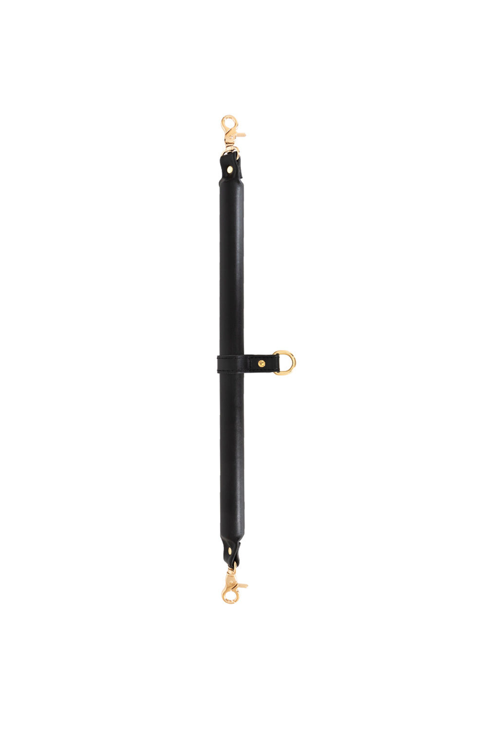3 Point BDSM Leather Spreader Bar with cuff hooks