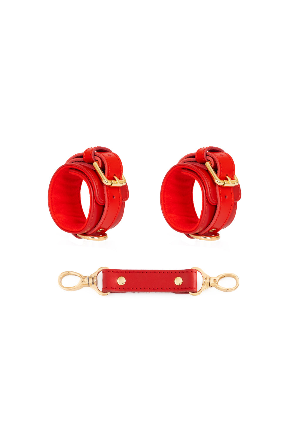Cuffs for wrists, for ankles. Restraint Bondage with standard leather connector