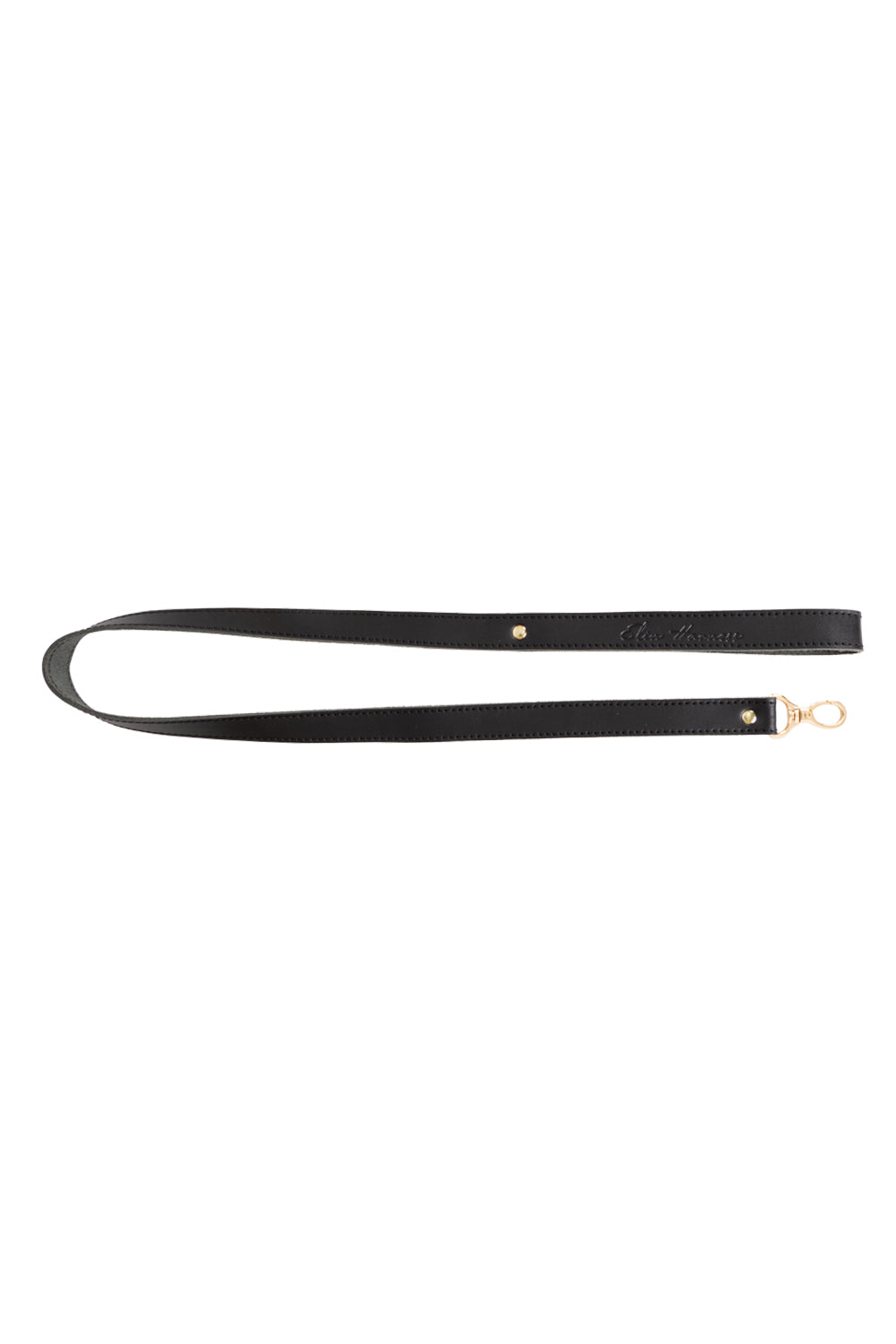 Leather leash. Gray