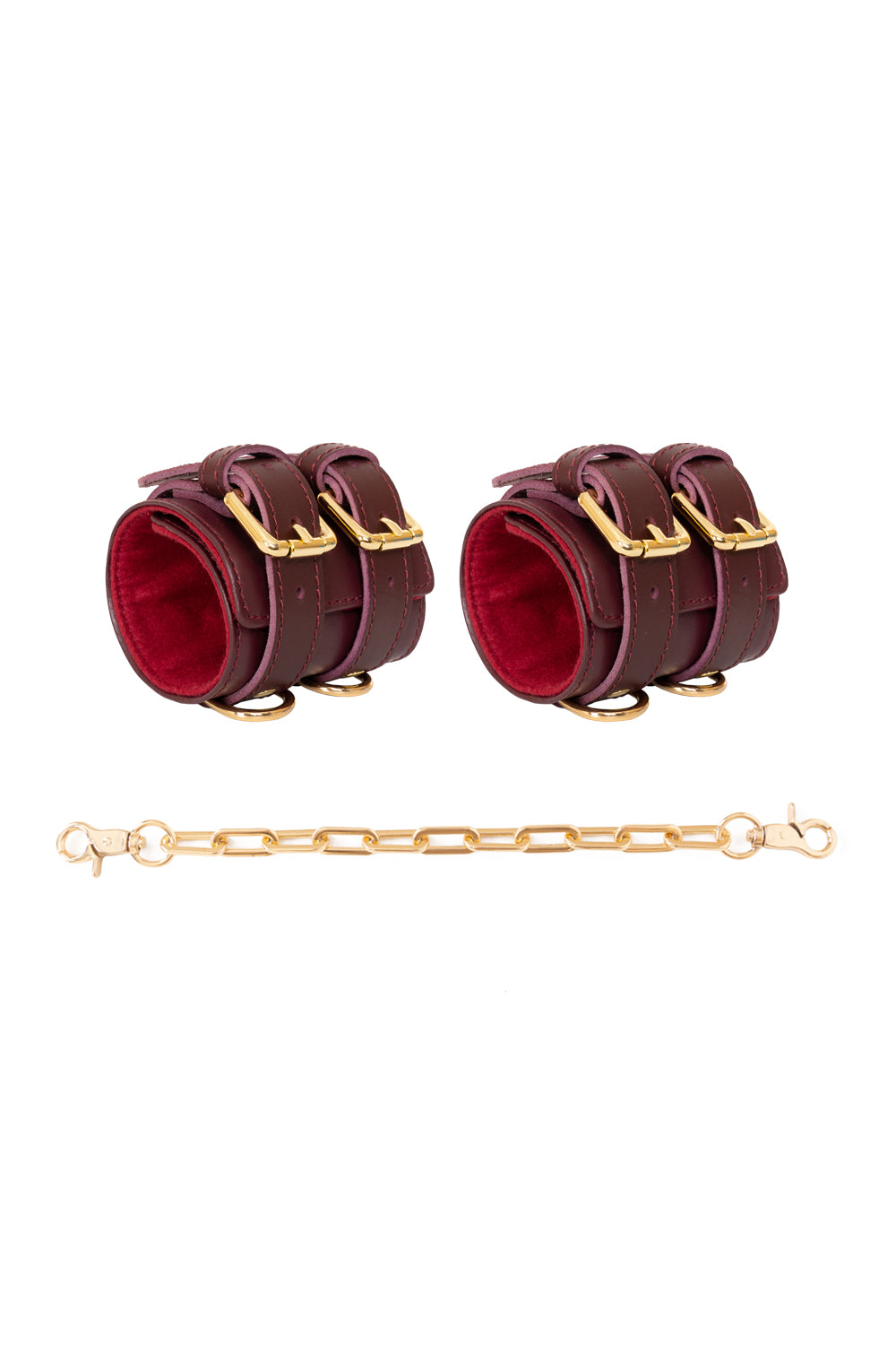 Hand, Ankle cuffs Wide with chain connectors.