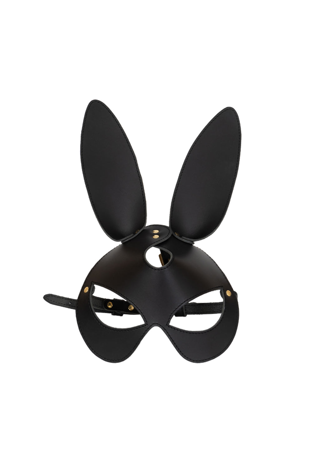 Rabbit mask, Leather Bunny Face mask. Black