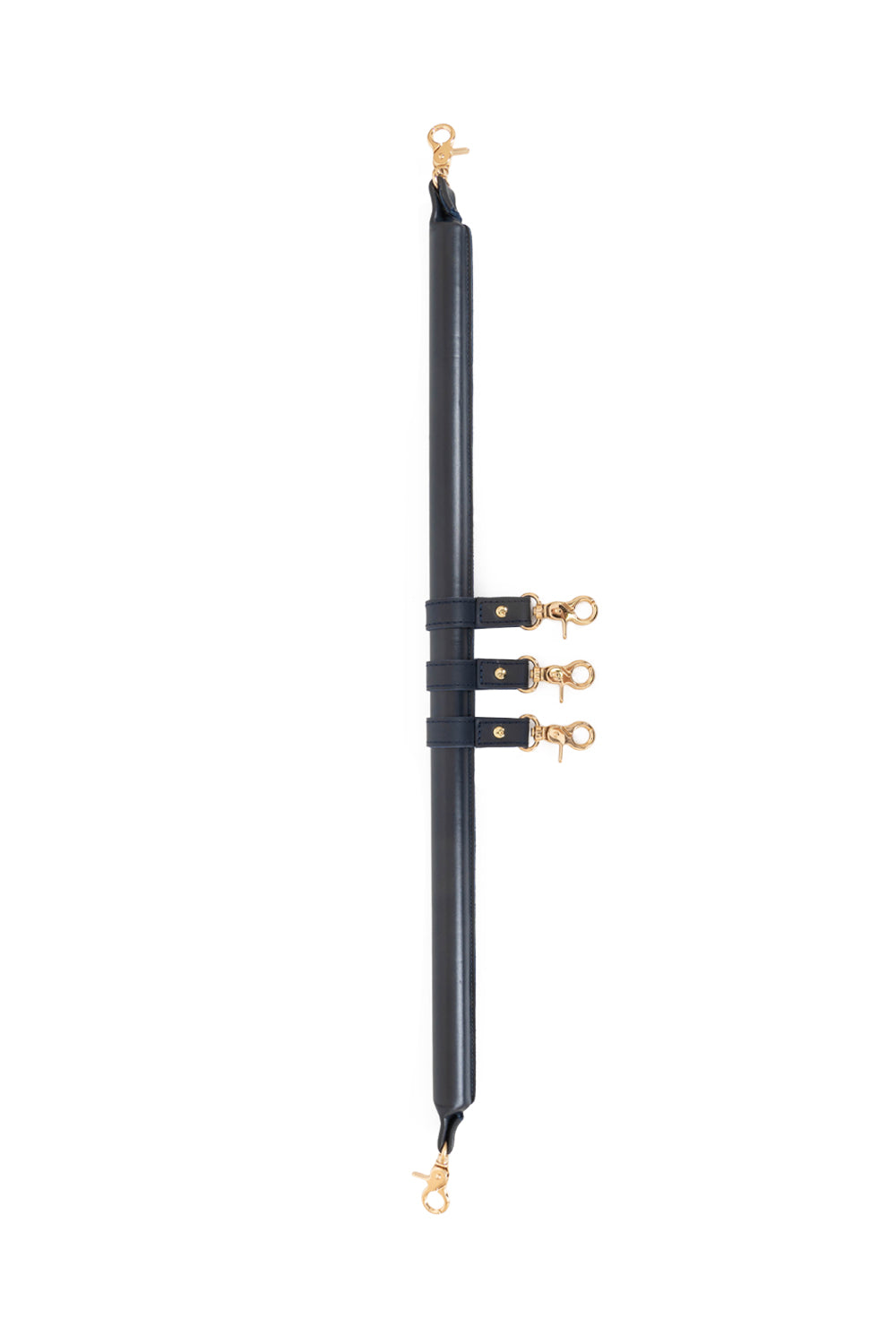 5 point BDSM Leather Spreader Bar with cuff hooks