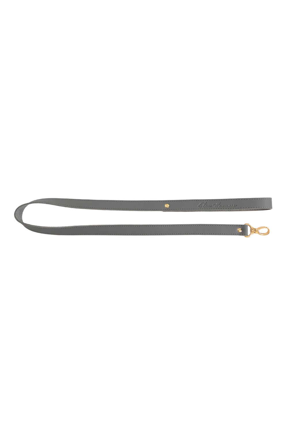 Leather leash. Gray