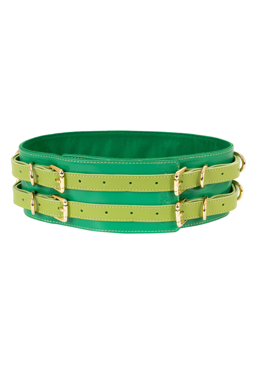 Leather Waist Belt. Green