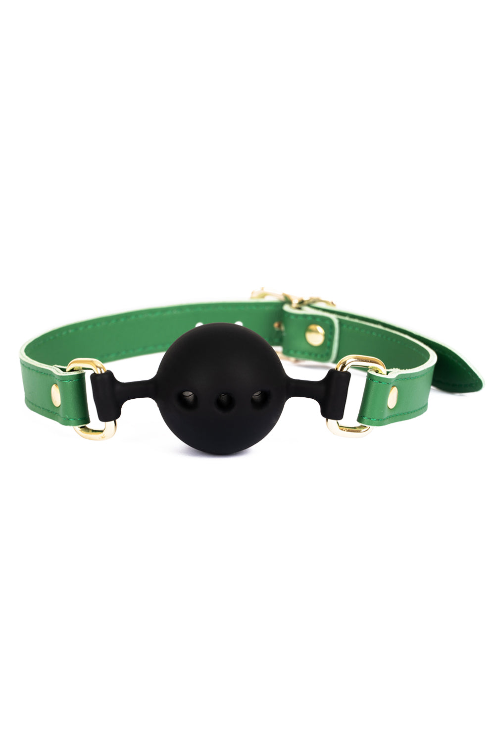 Soft Silicone Mouth Ball Gag. Green