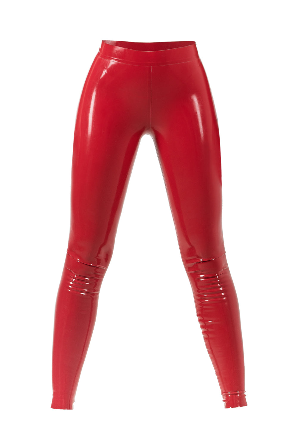 Latex Leggings with Waistband. Turquoise